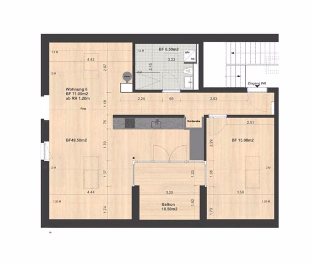 2.5-Zimmer Dachwohnung mit einmaliger Aussicht - Bild 10