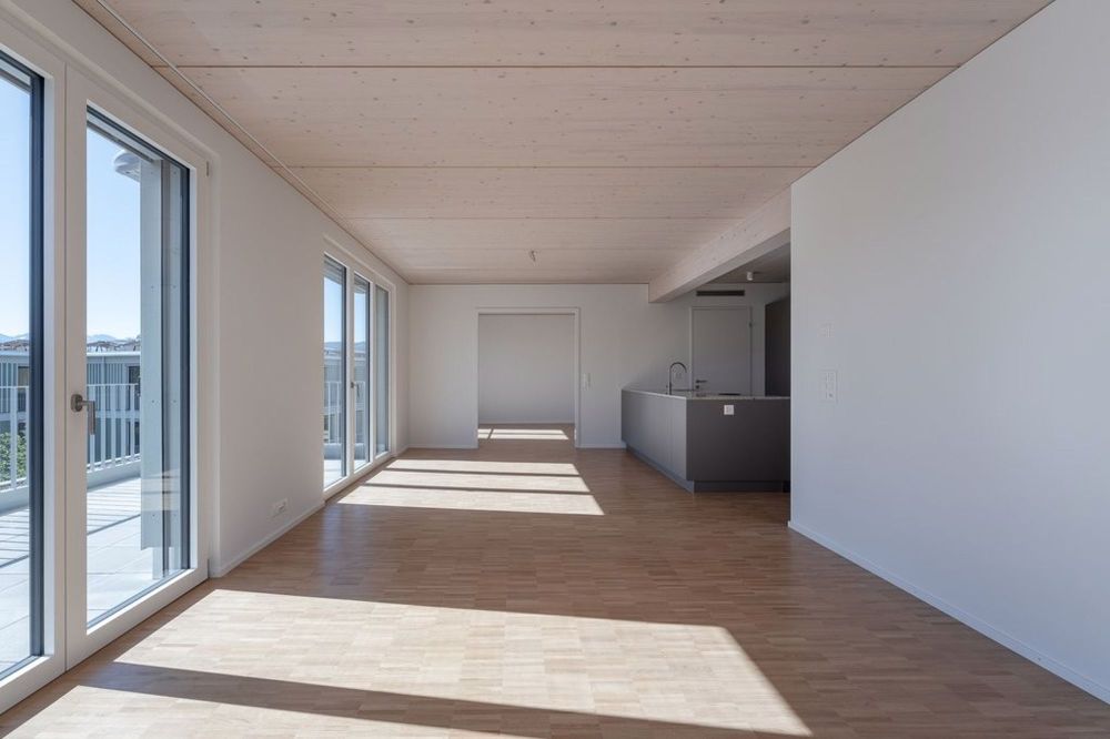 Attraktive 4.5 Zimmer-Wohnung mit grosszügigem Balkon zu vermieten! - Wohnzimmer