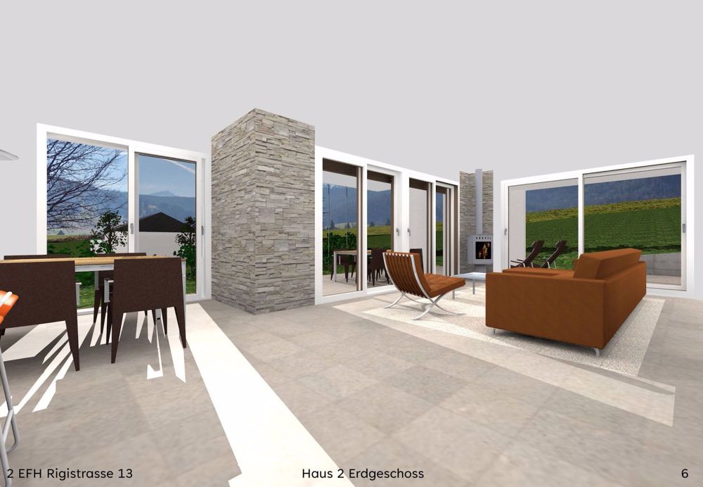 Zwei moderne 6 ½ Zimmer Einfamilienhäuser an ruhiger und sonniger Lage mit Ausblick - Bild 7