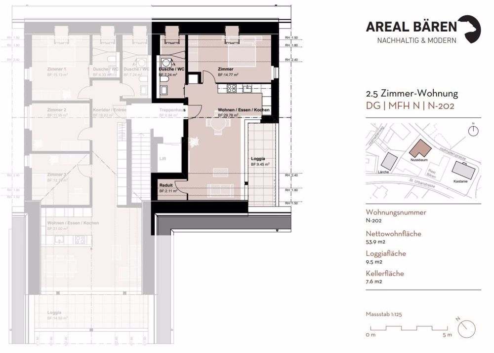 Ihre neue TRAUMwohnung mi pauschalem fixem Mietzins für 5 Jahre - Grundrissplan N-202