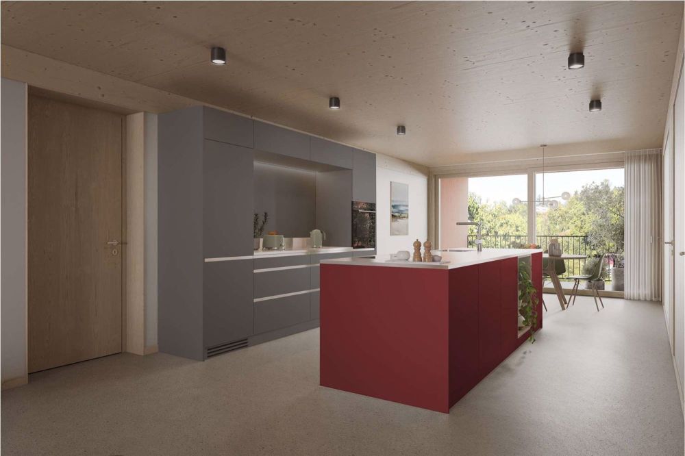 Neubauprojekt 5.5-Zimmerwohnungen im Dorfzentrum von Zumikon - Küche Hanna