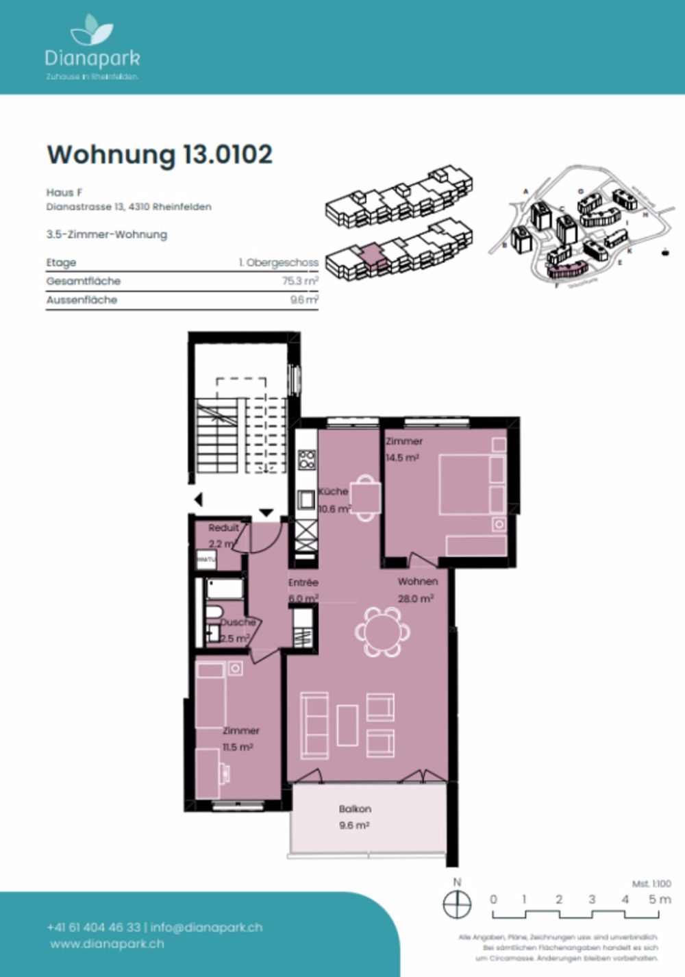 Erstbezug von 3.5 bis 4.5-Zimmer-Wohnungen im Dianapark Rheinfelden! - Bild 9