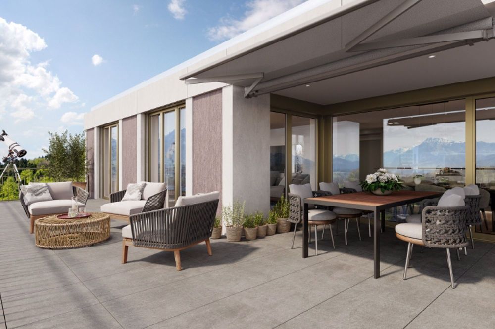 Ihr neuer Attika-Traum an der Schädrütihalde 9 - Visualisierung Terrasse