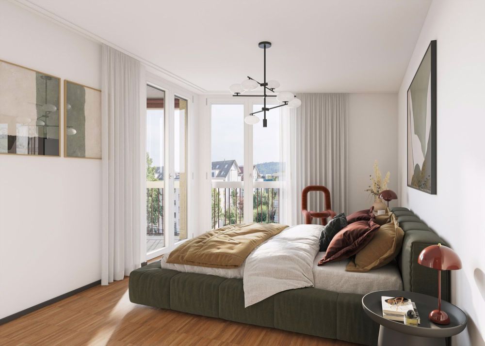 2½-Zimmer-Wohnung – SCALA: Natürlich urban Wohnen - Visualisierung Schlafzimmer