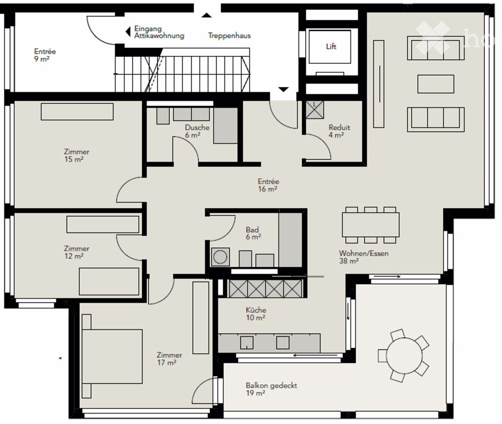 Eglispark: Luxuriöse 4.5-Zi.-Wohnung mit herrlicher Weitsicht - Bild 11