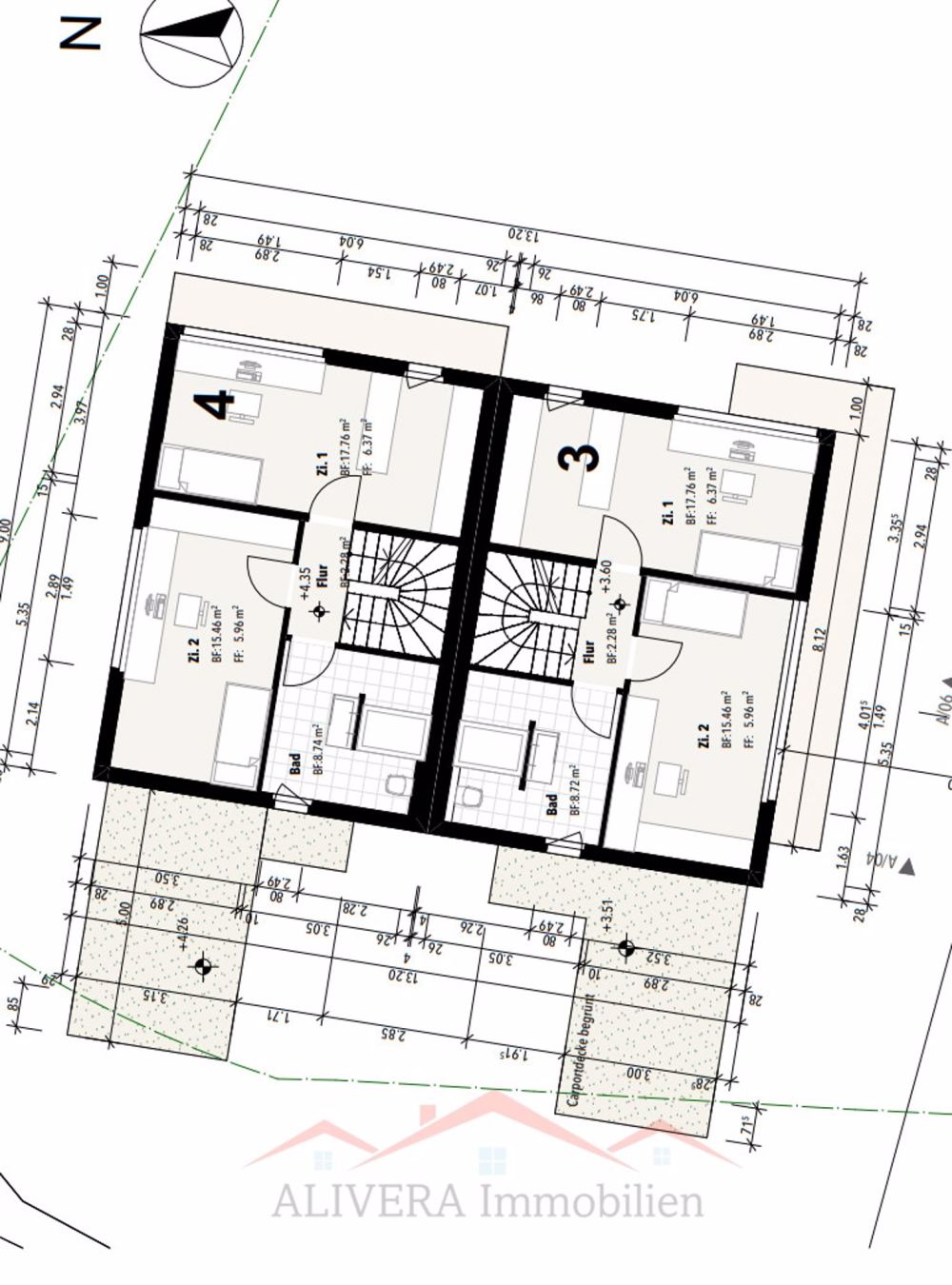 Modernes Neubauprojekt: Doppeleinfamilienhäuser in 4254 Kleinlützel, K - OG