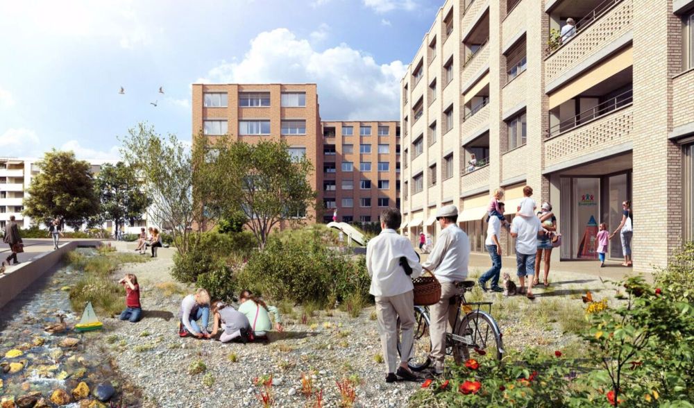 Erstvermietung im flo&fleur: Ihre 6.5-Zimmer Neubauwohnung mitten im Liebefeld - Aussenansicht