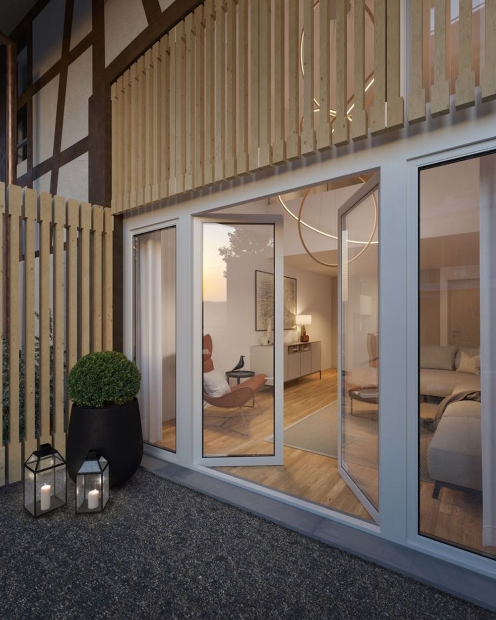 Neubauwohnung zu vermieten - 3.5 Zimmer im Mikado Mühli-Hof - Aussenansicht_D8.EG3.jpg