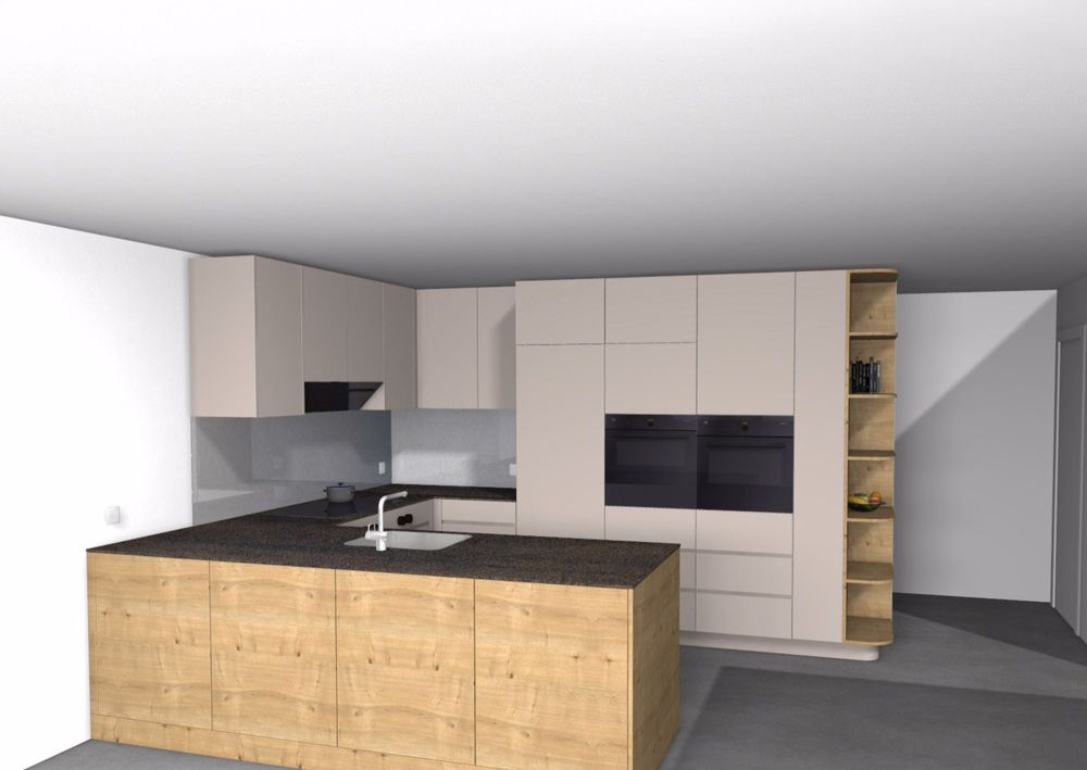 Erstvermietung 4 1/2 Zimmer-Wohnung im gehobenen Eigentumsstandard - Visualisierung Küche