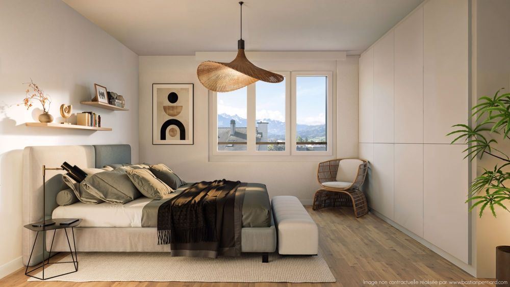 Appartement moderne de 2.5 pièces, idéalement situé à Bulle - Chambre