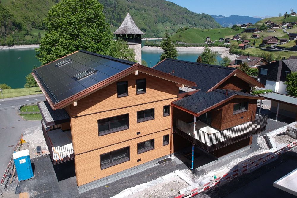 Grosse neubau Dachmaisonettewohnung - Aussenansicht Süd