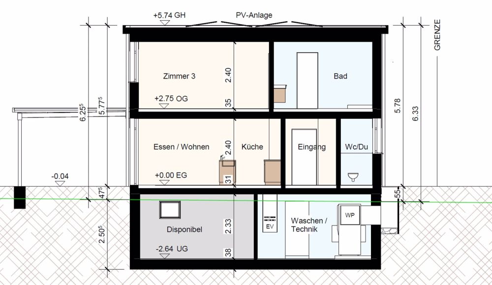 Neubau 8 Einfamilienhäuser in Auenstein - Wohnen an der Aare (EFH 1 + EFH 6 + EFH 8 reserviert) - Bild 11