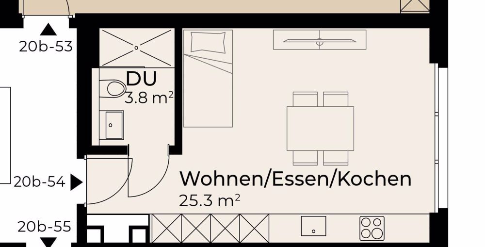 charmante Single-Wohnung: hier fühlen Sie sich Zuhause! - Grundriss