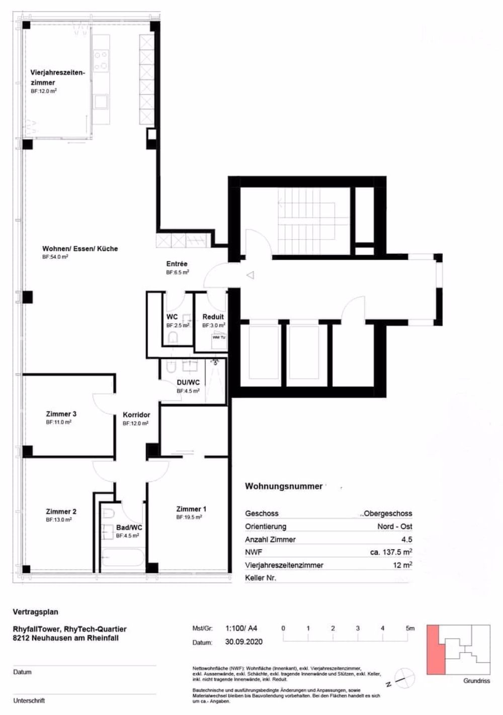 Exklusives Wohnen im RhyfallTower: Moderne 4.5 Zi. Wohnung mit Vierjahreszimmer - Bild 12