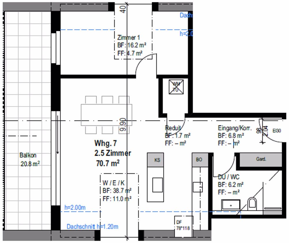 Erstvermietung: Exklusive 2.5-Zimmer-Dachwohnung in Bertschikon – Licht, Weite und Wohnqualität - Bild 2