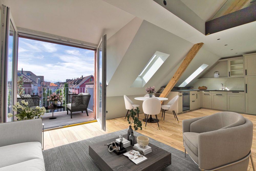 Erstvermietung - Cosy-Dachwohnung mit Galerie und Alpensicht - Bild 3