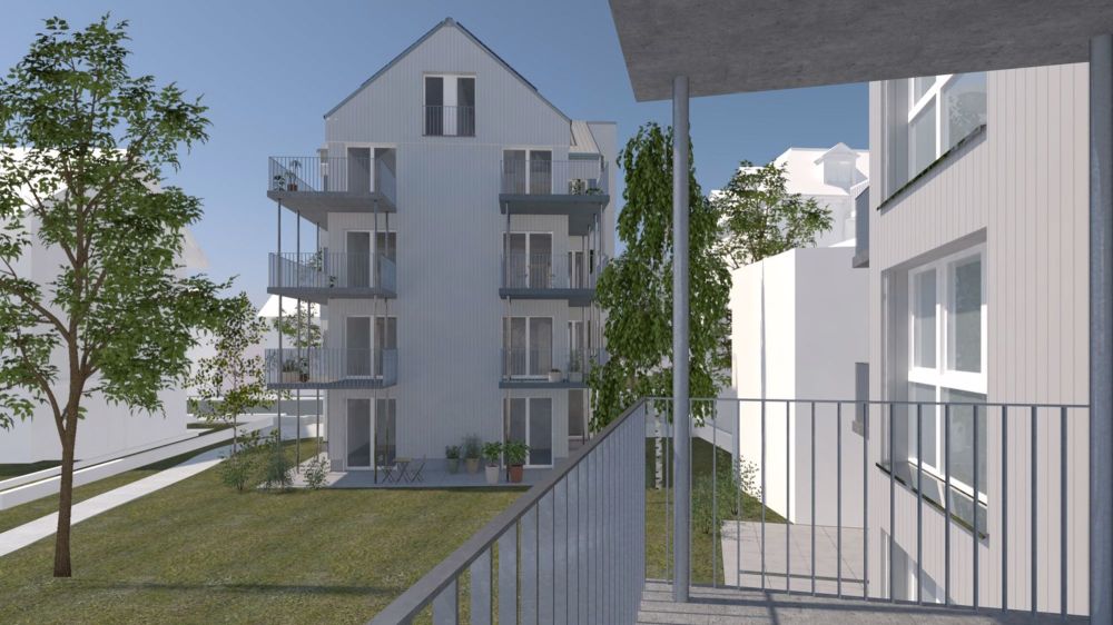 Ihr neuer Lebensraum: modern, grün, vernetzt - Visualisierung Innenhof