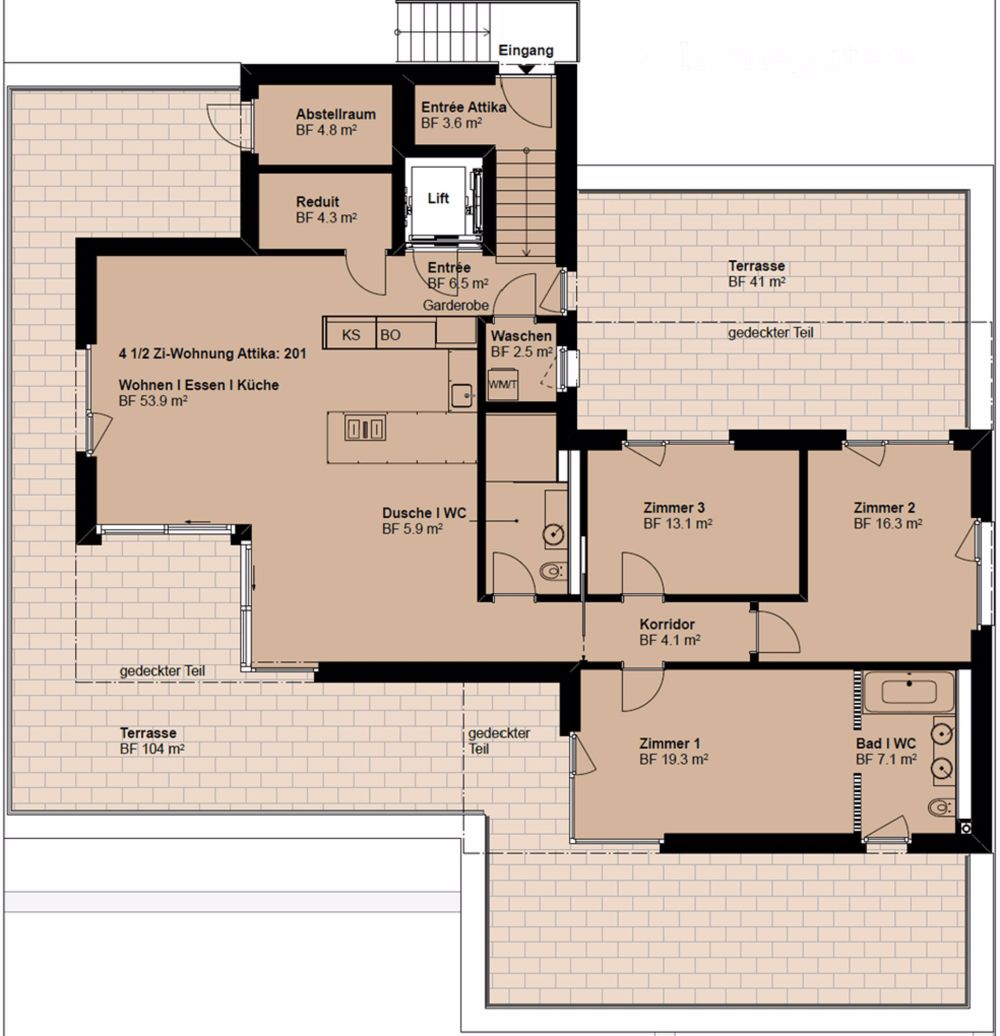 Exklusives 4.5-Zimmer-Penthouse mit atemberaubendem Seeblick in Richterswil, nahe Zürich - Bild 2