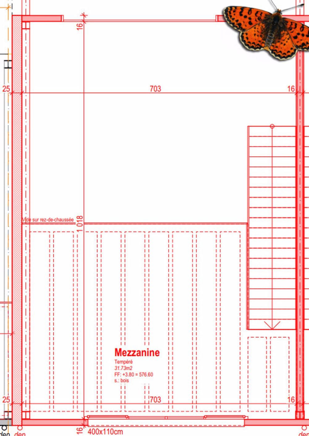 Lager mit Büro - Plan étage