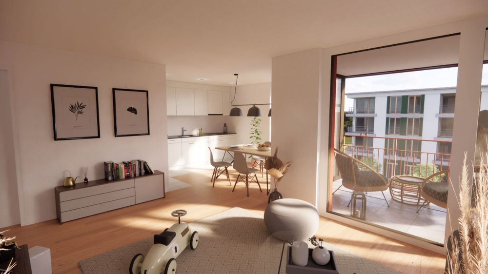 Moderne 3.5-Zimmer-Wohnung mit Balkon und Garage in Obfelden - Bild 5