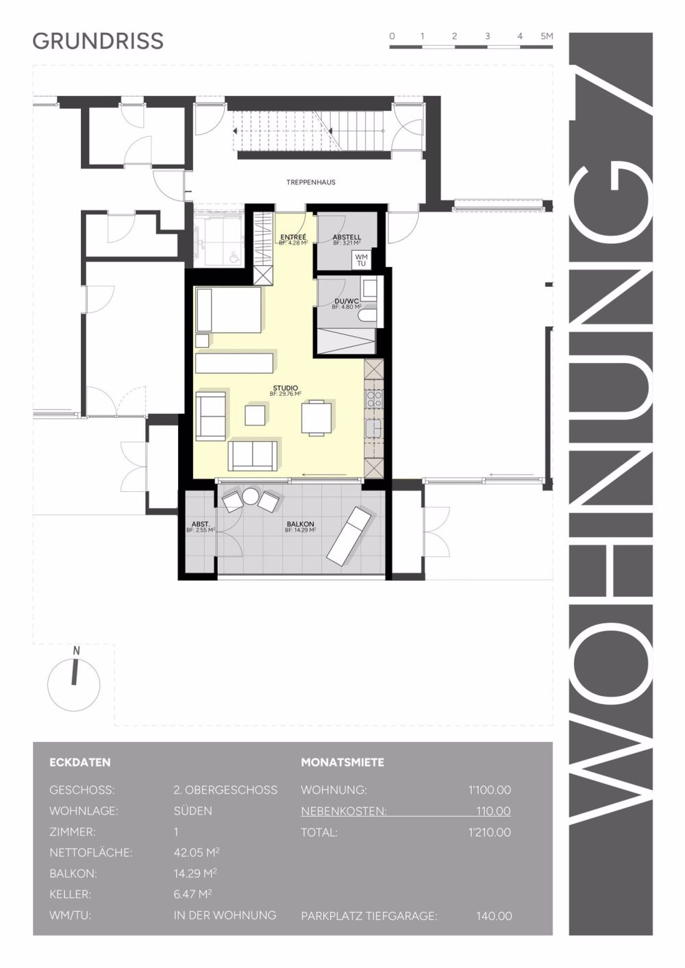 Erstvermietung ab November 2025 - moderne 1-Zimmer-Wohnungen in Lenzburg mit Balkon und Garage - Bild 6