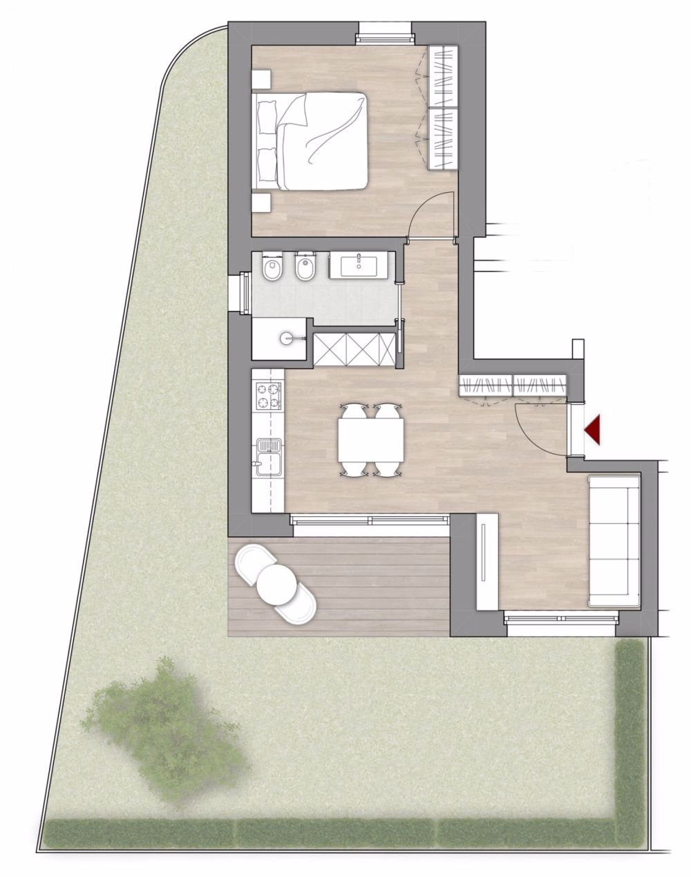 NOVAZZANO - AFFITTASI NUOVI 2.5 LOCALI CON GIARDINO PRIVATO - Bild 8