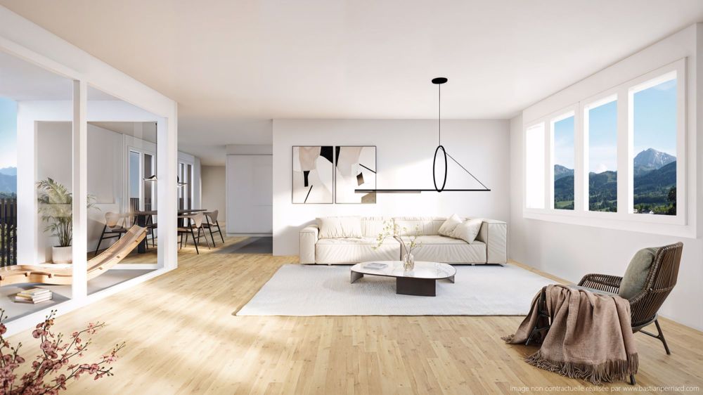 Appartement moderne de 3.5 pièces, idéalement situé à Bulle - Séjour