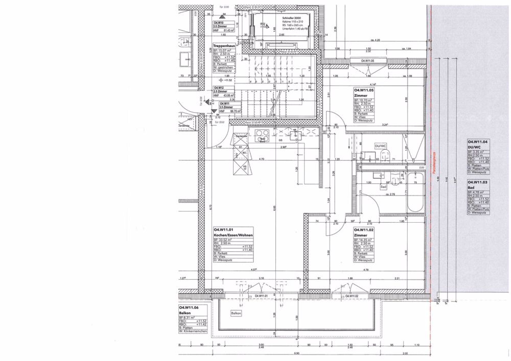 Brandneue Traumwohnung mit Balkon im obersten Stock - 4. OG Wohnung
