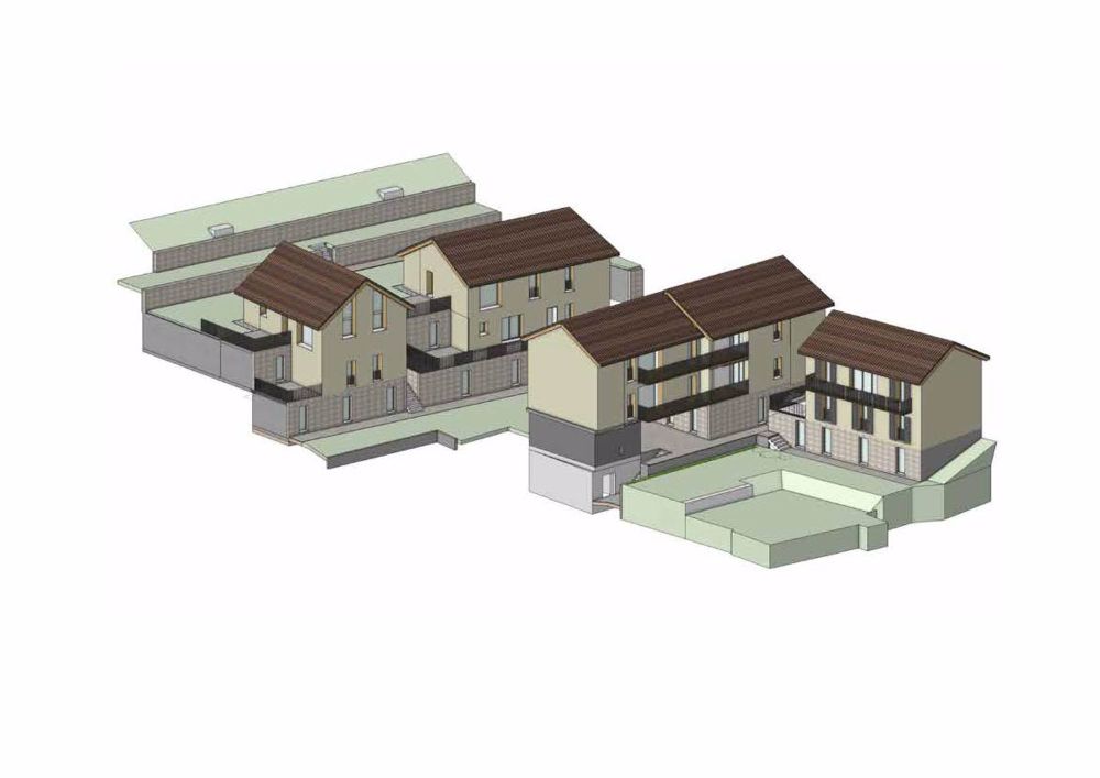 Nuovo e moderno appartamento Minergie-P-ECO - Rendering volumetrico