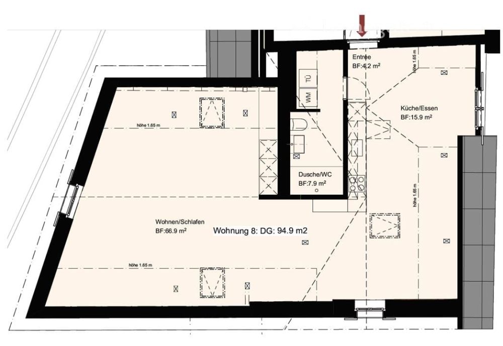 offene Loft-Wohnung im Dachgeschoss - Bild 1