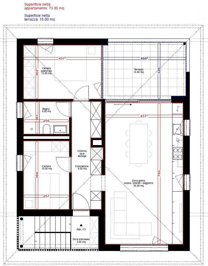 Nuovo attico in casa bifamiliare a Giubiasco - Bild 4