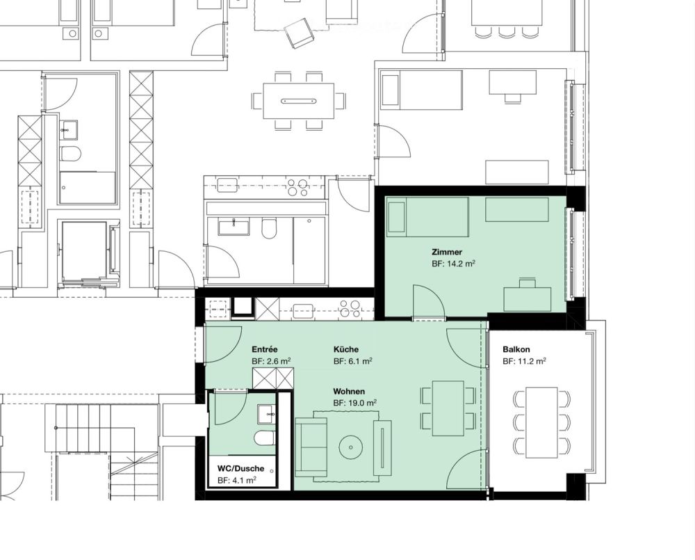 Moderne 2.5-Zimmer-Neubauwohnung in Burgdorf  7. Stock - Bild 5