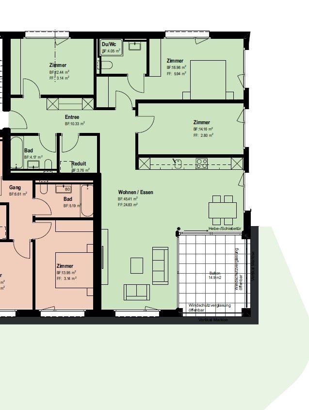 Moderne 4.5-Zimmer-Neubau-Wohnung an guter Lage in Thürnen - Bild 8