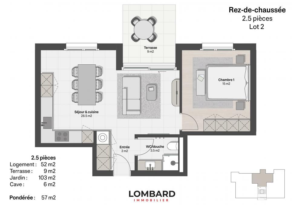 Appartement neuf de 2.5 pièces au rez-de-jardin - Bild 13
