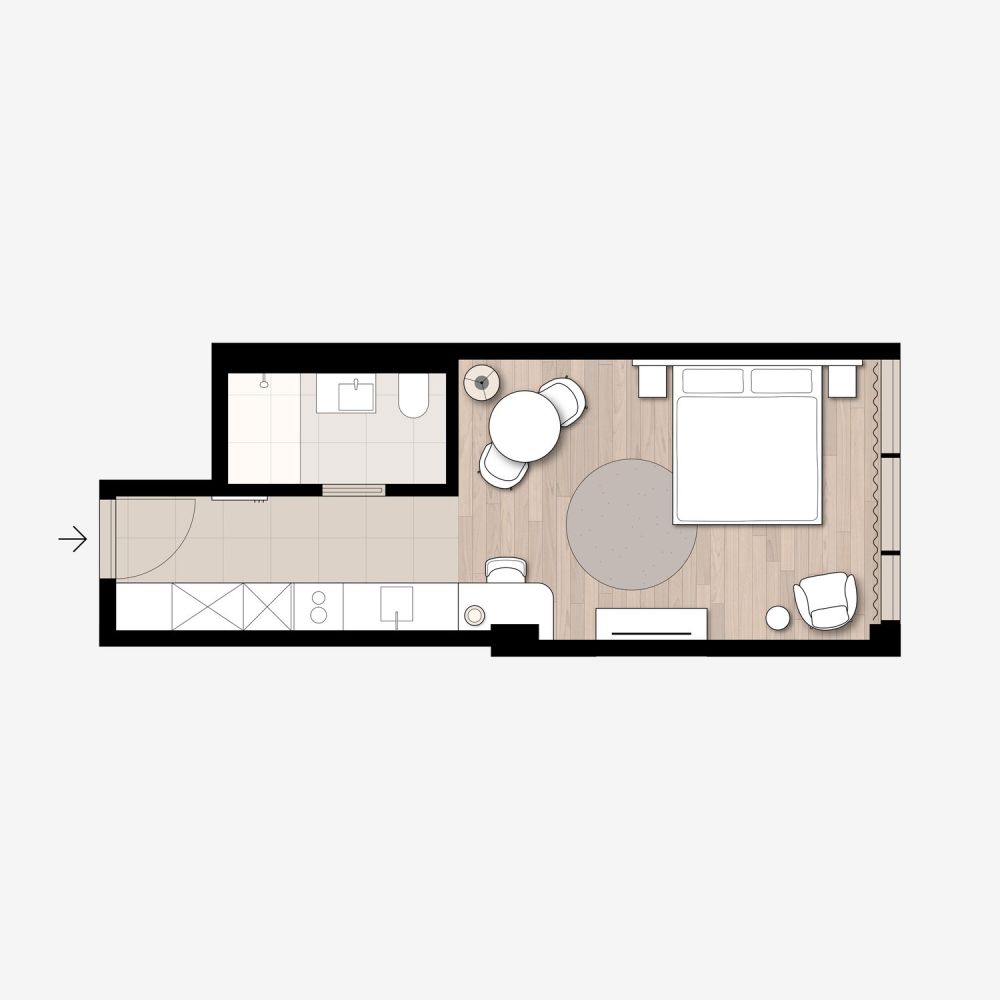 Studio Apartment Superior möbliert in Cham (Zug), Papieri-Areal - Bild 5