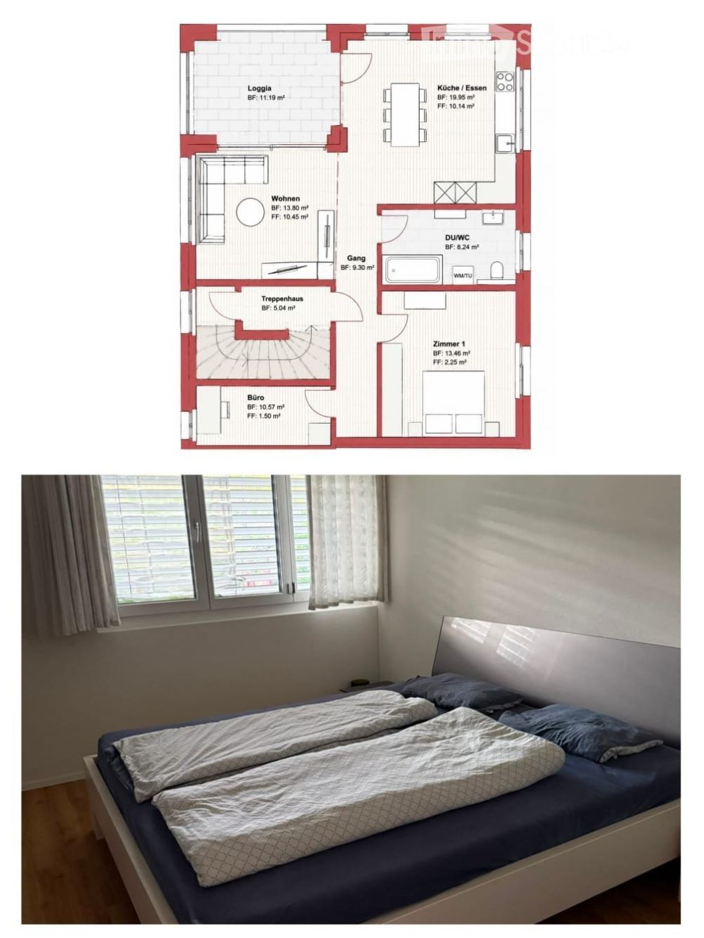 Moderne 3.5-Zimmerwohnung mit grosser Loggia in Wauwil - Bild 2