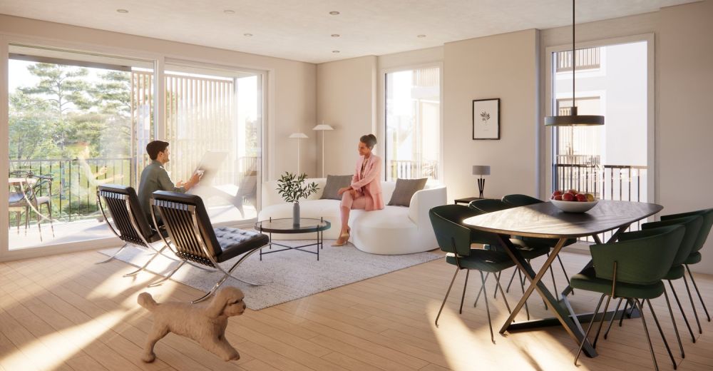 Neubau 3.5 Zi-Whg. EG  Neufeldstrasse 26 idylisch, ruhig, hell, zweckmässiger, moderner Grundriss - Bild 6