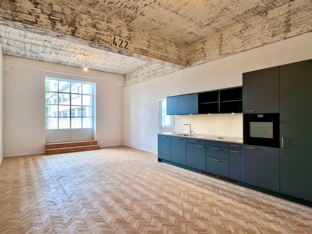 Modernes 3-Zimmer-Loft mit Industriecharme und freistehender Badewanne - Bild 1