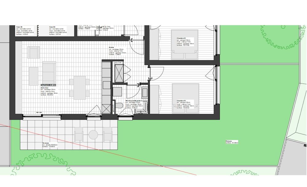 À louer – Magnifique appartement 2.5 pièces NEUF - 170 m2 pelouse et terrasse 13m2 à Chalais - Bild 3