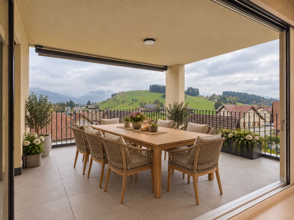 Neubau: 4.5-Zi-Wohnung mit grosszügigem Balkon und Weitsicht - Bild 1