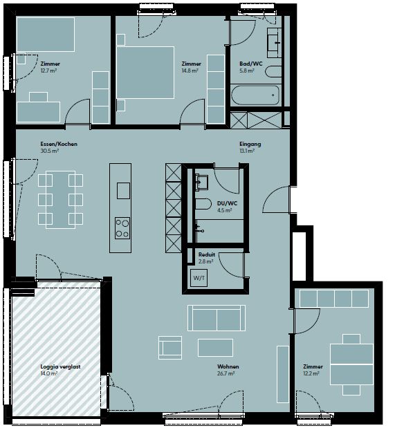 Erstbezug hochwertige 4.5-Zimmer-Wohnung im 1. OG mit Berg und Seesicht - Bild 9