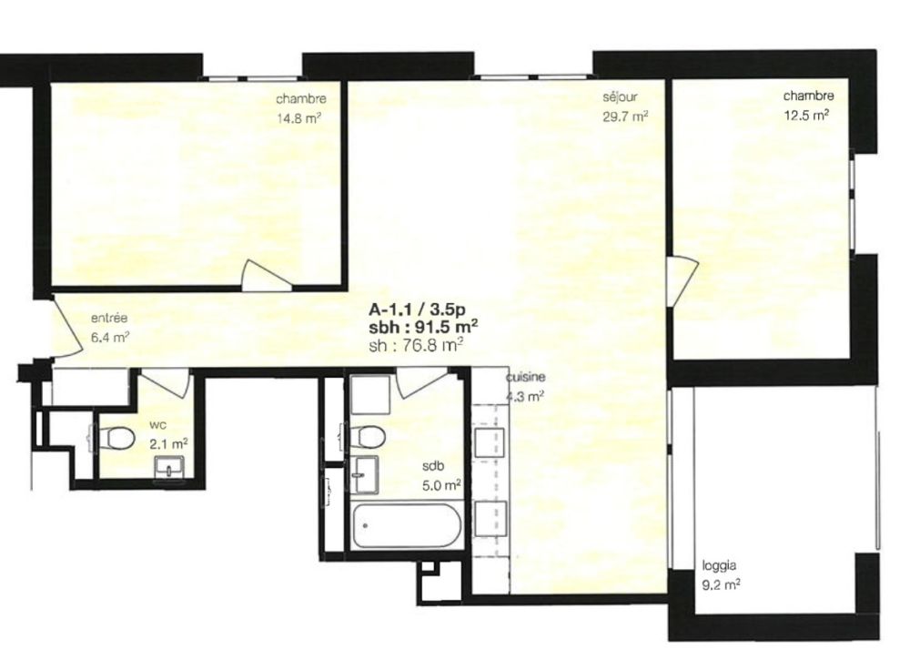 Mietvertrag für das ganze Jahr: Neuwertiges Appartement im Herzen von Montana - Bild 1