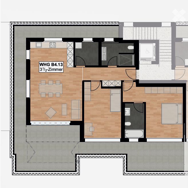 Moderne 3.5-Zimmer-Dachgeschosswohnung - Bild 2