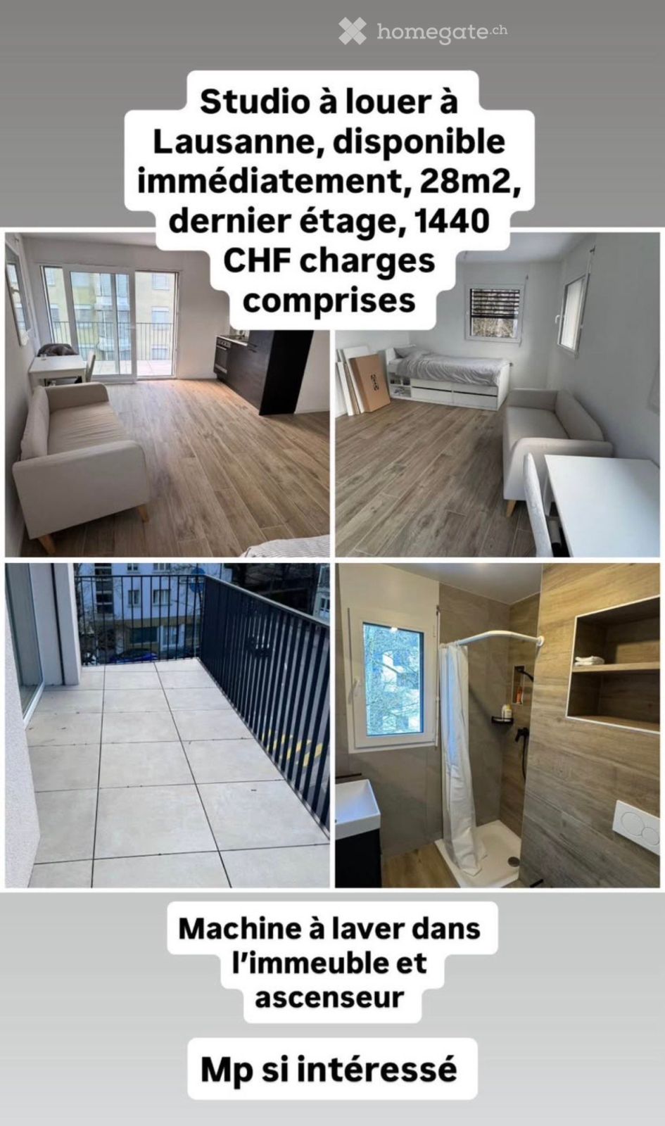 Studio moderne meublé au Chemin de Boissonnet - Bild 1