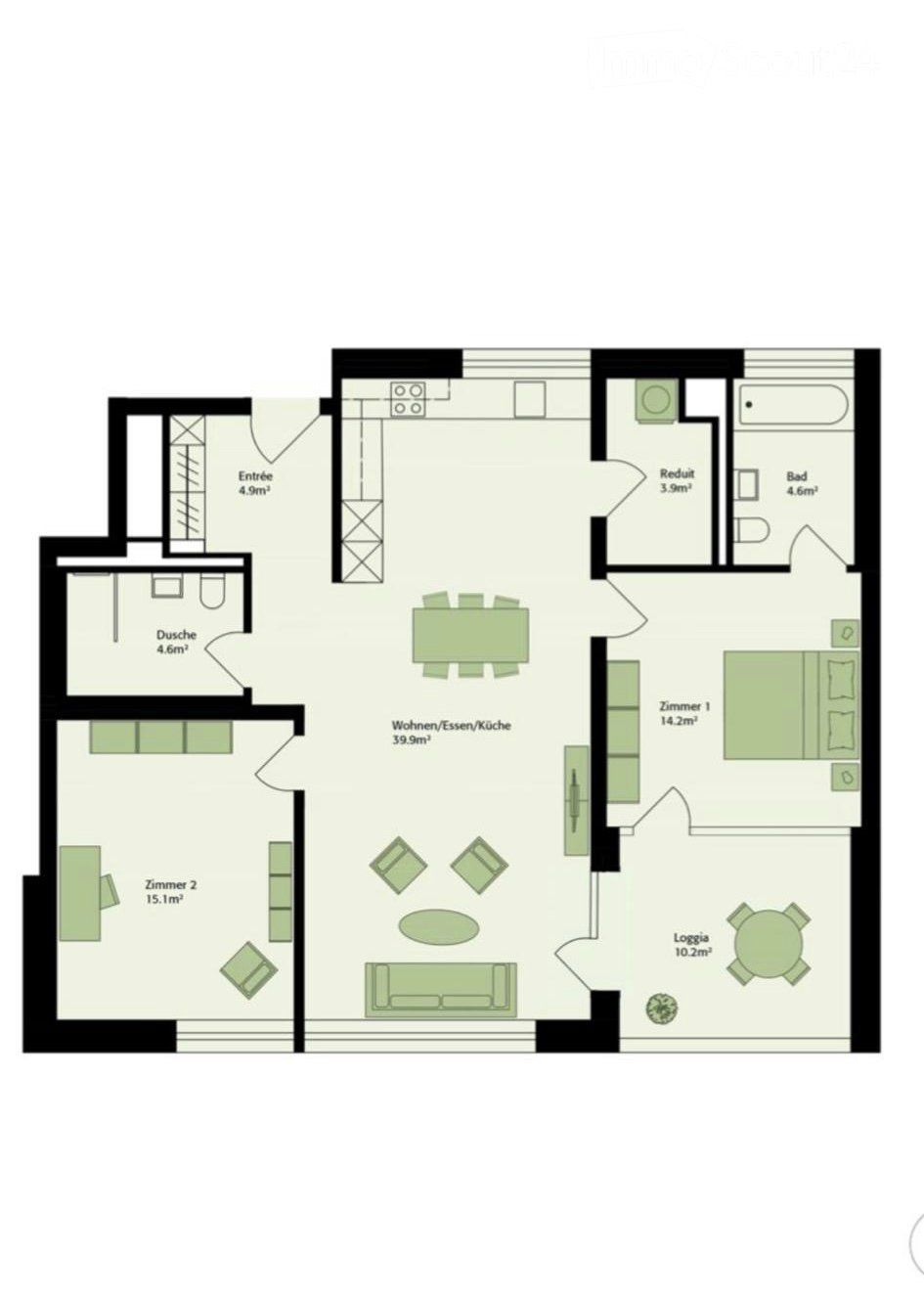 Lichtdurchflutete 3.5-Zimmer-Neubauwohnung im RhyGarten - Bild 7