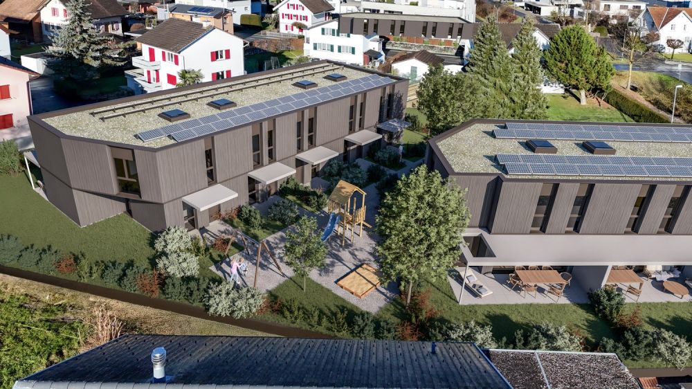 RESERVIERT: Grosszügiges 4.5-Zimmer Reiheneckhaus mit privatem Garten - Aussenansicht