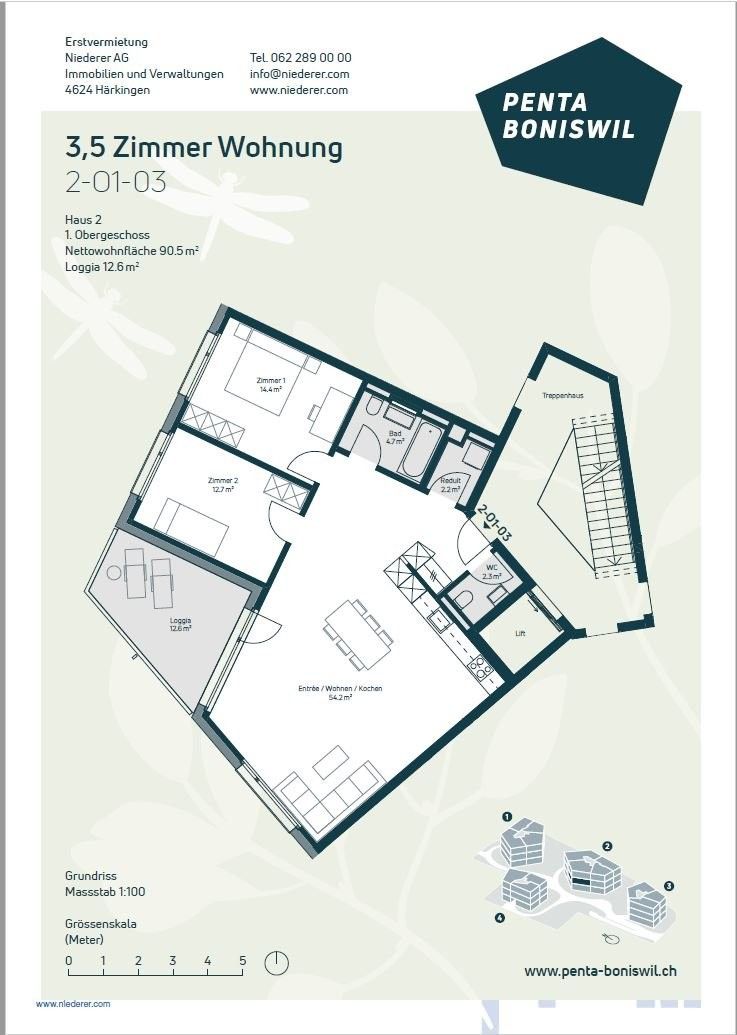 Im naturnahen Fünfeck - Grundrissplan