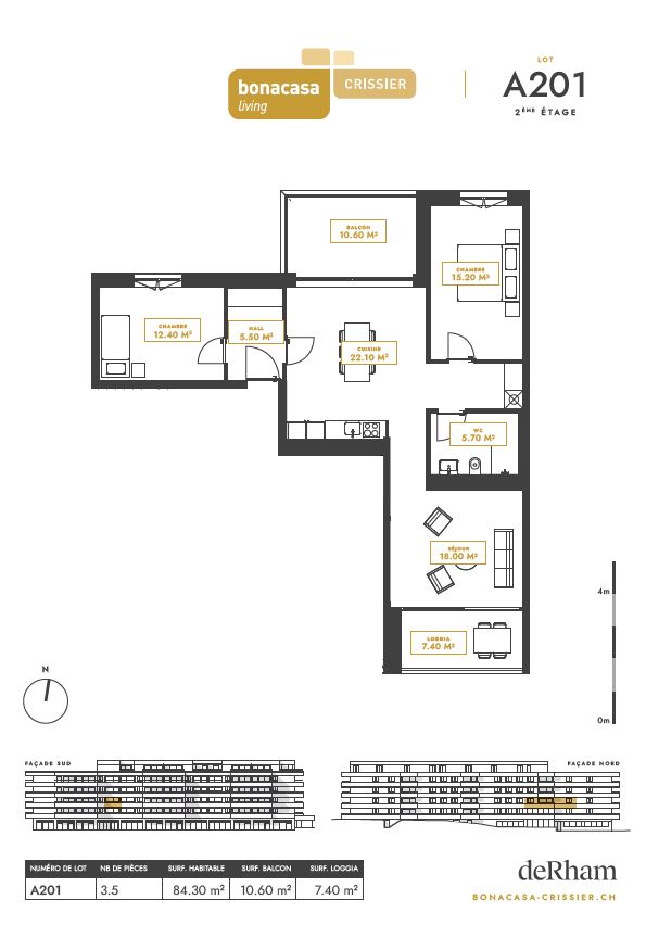 3.5 pièces neuf avec balcon - A201 - Bild 11