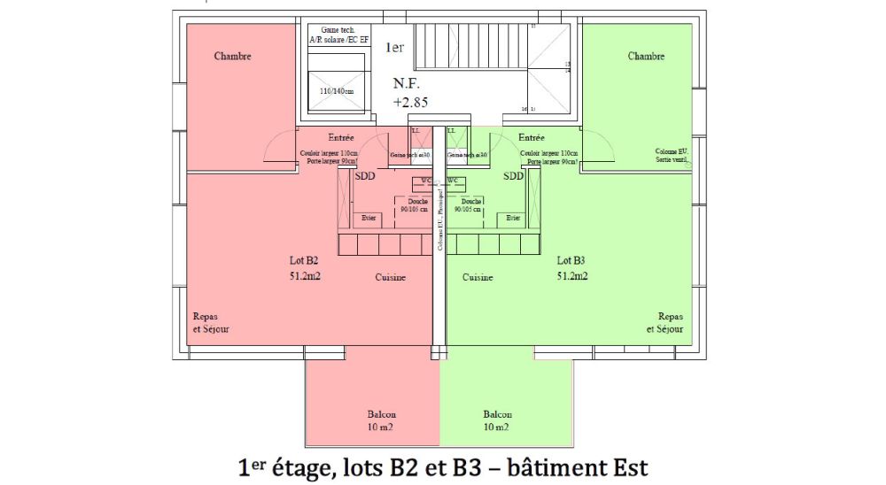 Appt neuf de 2.5 pces - 1er étage Magnifique vue sur les Alpes - B2