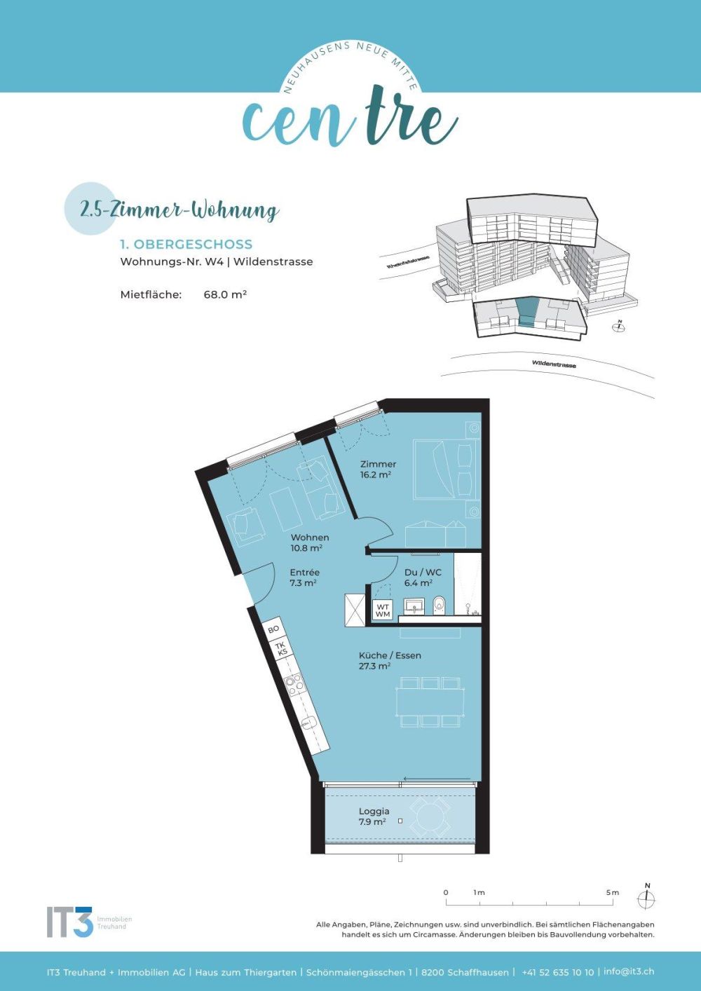Moderne 2.5-Zimmer-Wohnung im Herzen von Neuhausen! - Bild 9